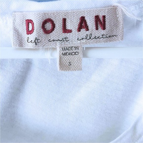 Embroidered Lucy Tank with tulip split back by Dolan Left Coast in white - Picture 7 of 7